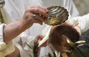 Batismo no Vaticano em 2018.