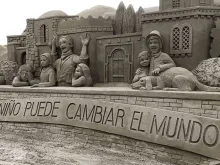 Presépio da praia de Las Canteras, em Las Palmas de Gran Canaria (Espanha).