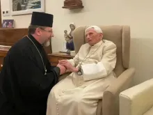 Bento XVI e o líder da Igreja greco-católica ucraniana