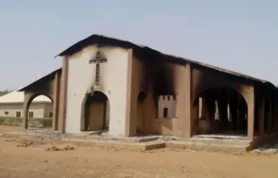 Paróquia destruída pelo Boko Haram em ataque de 29 de outubro de 2014 em Mubi, Nigéria.