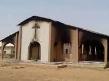 Paróquia destruída pelo Boko Haram em ataque de 29 de outubro de 2014 em Mubi, Nigéria.