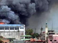 Bombardeio em Marawi em junho de 2017.