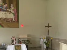 Capela Santa Luzia, em Cruzeiro do Oeste (PR) sem o sacrário devido o roubo