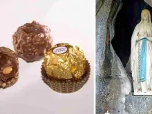Chocolates Ferrero Rocher e Gruta de Nossa Senhora de Lourdes