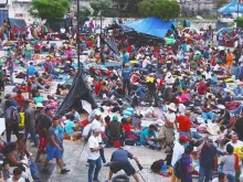 Migrantes atendidos na Diocese de Tapachula, no sul do México.