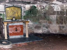 Interior do Cárcere Marmetino, em Roma.