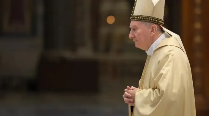 Cardinal_Pietro_Parolin_celebrates_Mass_with_Catholic_Action_in_St_Peters_Basilica_April_27_2017_Credit_Daniel_Ibanez_1_1.jpg ?? 