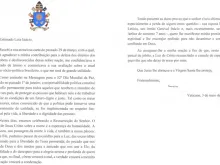 Carta do Papa Francisco ao ex-presidente Lula 