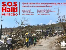 Campanha SOS Furacão no Haiti. Imagem: Cáritas Brasileira