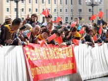 Peregrinos chineses em uma Audiência Geral no Vaticano.