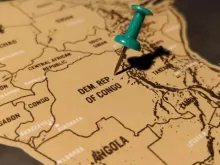 A República Democrática do Congo em um mapa