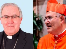 Dom Josep Ángel Saiz Meneses (esquerda) - Cardeal José Tolentino Calaça de Mendonça (direita