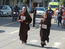 Religiosas durante a Corrida e Caminhada de São José 