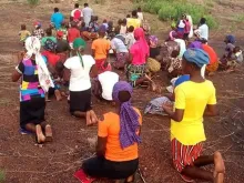 Um grupo de cristãos na Nigéria