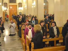 Cristãos da paróquia São Francisco em Aleppo 
