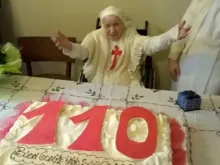 Irmã Cândida celebra o seu 110º aniversário.