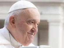 O papa Francisco na audiência geral na quarta-feira