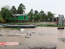 Danos causados pelo furacão Iota na Ilha de Providencia. Crédito: Captura de tela EWTN.