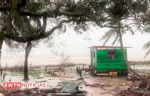 Danos causados pelo furacão Iota na Ilha de Providencia. Crédito: Captura de Tela EWTN