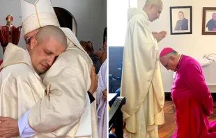 Pe. Diego Peña Navia e Dom Fabio Duque Jaramillo. Crédito: Assessoria de Imprensa - Diocese de Garzón