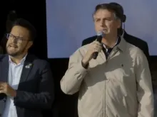 Bolsonaro faz discurso durante evento 