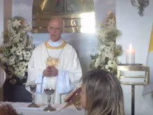 Dom Antonio Augusto na Capela dedicada a N.S. Aparecida no Santuário do Cristo Redentor