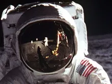 Edwin Aldrin na Lua. Crédito: NASA