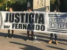 Manifestações por crime de Fernando Báez. Crédito: Facebook Justiça para Fernando Báez Sosa