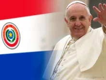 Papa Francisco - Bandeira do Paraguai 