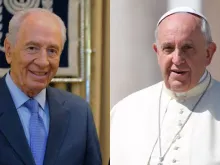 Shimon Peres e o Papa Francisco 