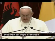 Discurso do Papa Francisco (captura de tela EWTN en español)