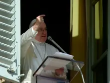 Papa Francisco no Ângelus de hoje. Captura Youtube