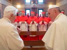 Bento XVI, Papa Francisco e os novos cardeais.
