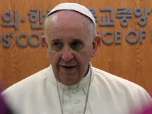 Papa Francisco no encontro com Bispos da Coréia do Sul.