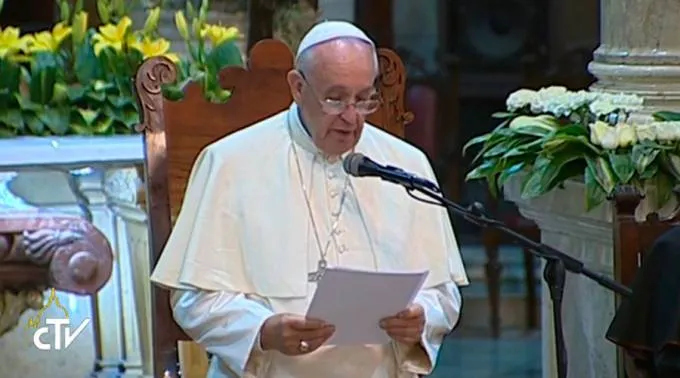 FranciscoDiscursoCatedralLaPaz_CapturaYoutube_080715.jpg ?? 