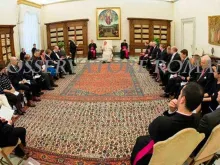 O Papa Francisco na audiência com os representantes de outras denominações cristãs