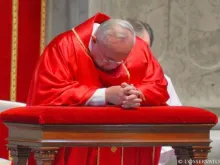 O Papa Francisco rezando 