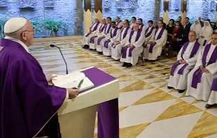 Papa Francisco celebra Missa na capela da Casa Santa Marta.