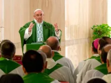 Papa Francisco na Missa.