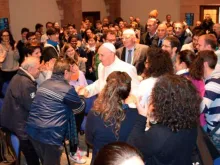 Papa Francisco durante sua visita anterior a Greccio.