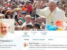 Conta de Twitter do Papa Francisco