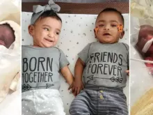 Bebês Adiah Laelynn Nadarajah e Adrial Luka Nadarajah