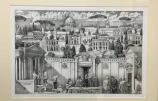 A gravura Misericordiae Vultus, que o Papa Francisco deu de presente aos reis da Suécia.