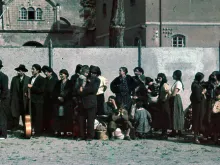 Civis ciganos em Asperg, Alemanha, detidos para serem deportados pelas autoridades alemãs em 22 de maio de 1940