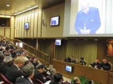 Inauguração do Congresso Humanum, na Sala do Sínodo no Vaticano. Imagem: ACI Prensa