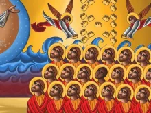 Ícone que representa os 21 mártires da Líbia 