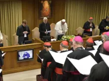 Papa inaugura encontro com os bispos sobre a proteção de menores.