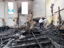 Incêndio na Igreja São Marcos Evangelista, em Risaralda, Colômbia (17-04-22