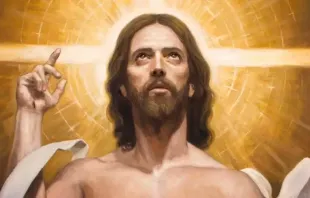 Jesus Ressuscitado, na pintura de Raúl Berzosa.