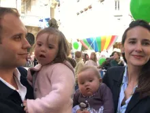 José Luis e Mariana com seus dois filhos Mariana e Jaime –